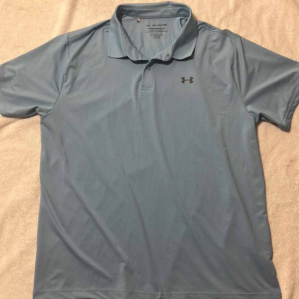 NWOT Under Armour LIGHT BLUE polo